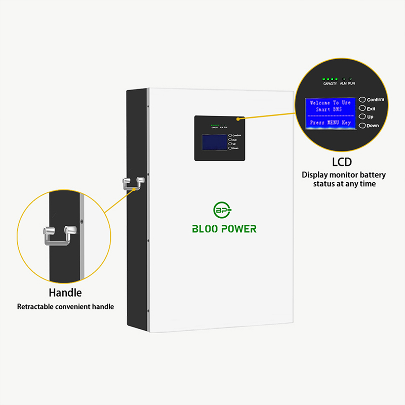 IP65 5KWh 10KWh Solar Cell Wall Mounted Lithium Battery