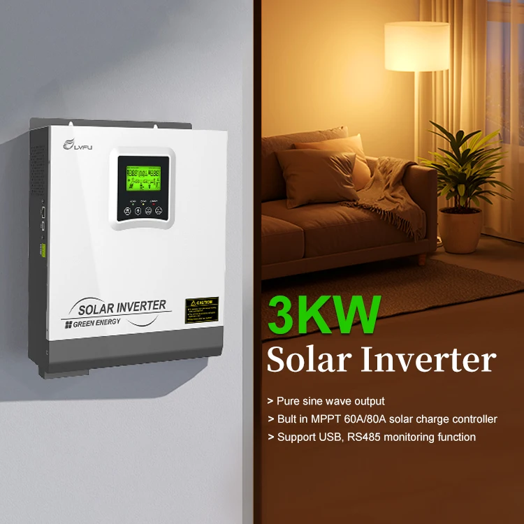 3KW 24V Off Grid Hybrid Solar Inverter With MPPT - Pure Sine Wave for Solar Systems  LVFU