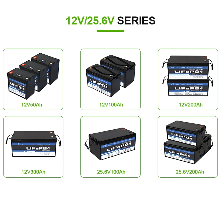 12V LiFePO4 Lithium Battery Pack with BMS for RV Energy Storage System LVFU