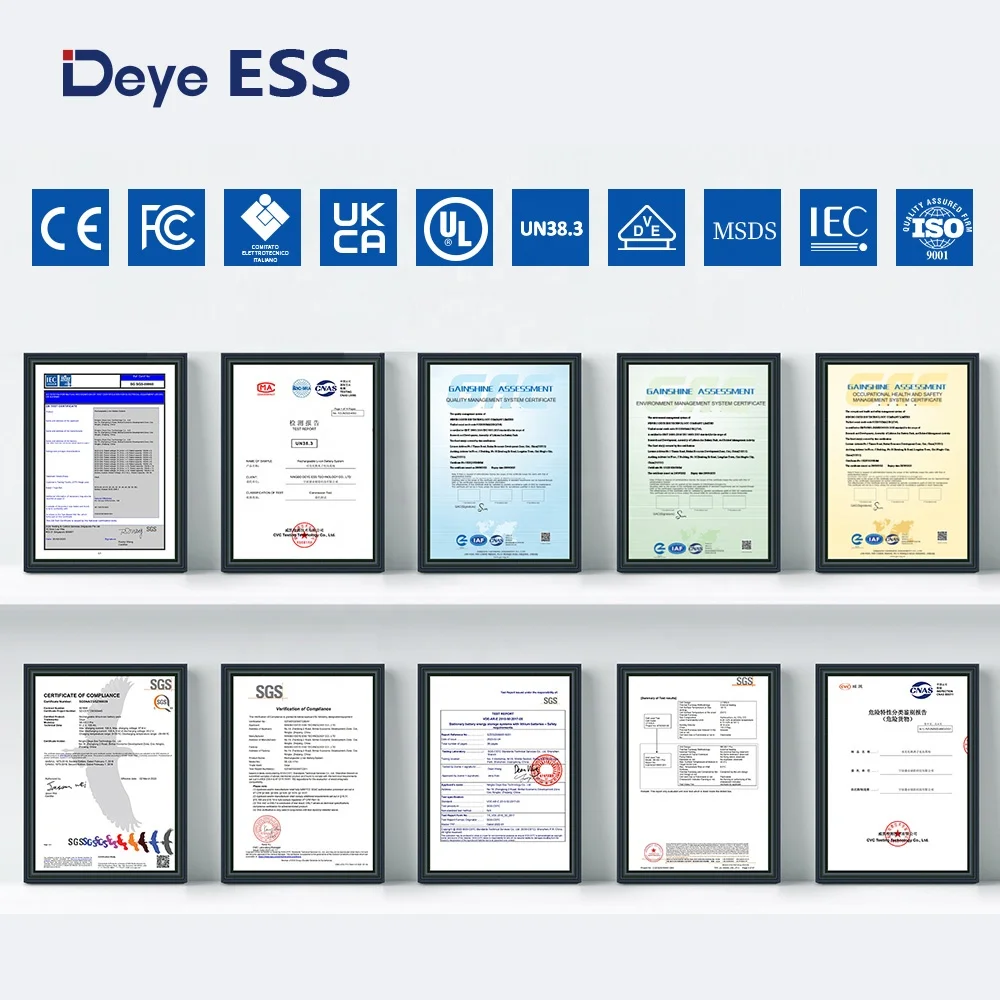 ESS RW-G10.6: LiFePO4 Lithium Battery with UN, CE & CB Certificates for Solar Storage Deye