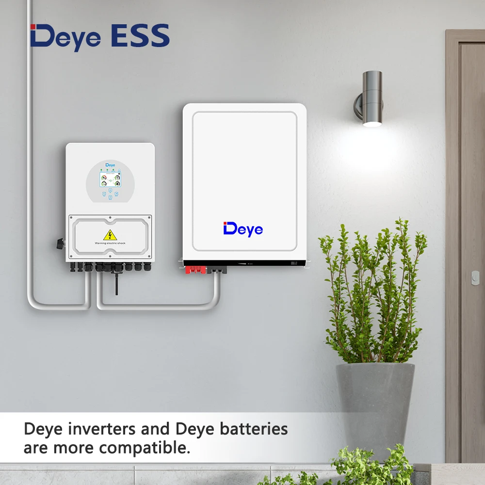 ESS RW-M5.3 Pro Wall-Mount LiFePO4 Battery: 51.2V 104Ah Home Solar Energy Storage Deye