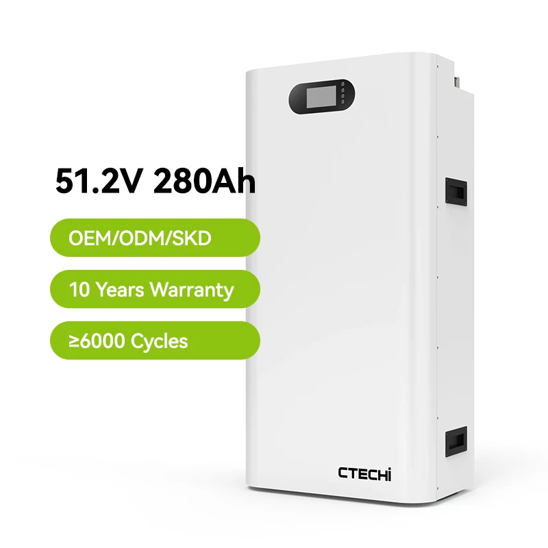 CTECHi's 15kWh 48V/51.2V LiFePO4 Lithium Battery Energy Storage System for Off Hybrid Grid Home Solar Energy Storage
