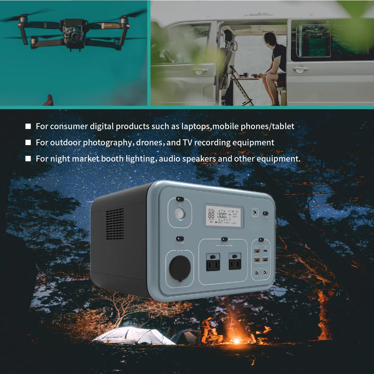 Elecnova Portable Solar Generator – Perfect Power Solution for Campers & RVs