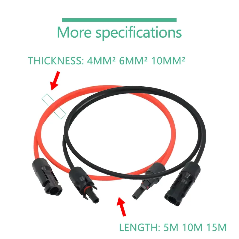 Waterproof PV Solar Extension Cable | 5-Pin Male/Female Connectors | For Solar Systems ZM