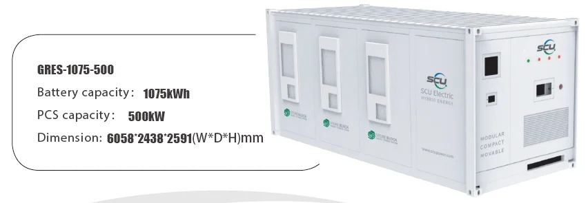 40ft Containerized Hybrid Grid Microgrid ESS BESS with LiFePO4 Batteries SCU