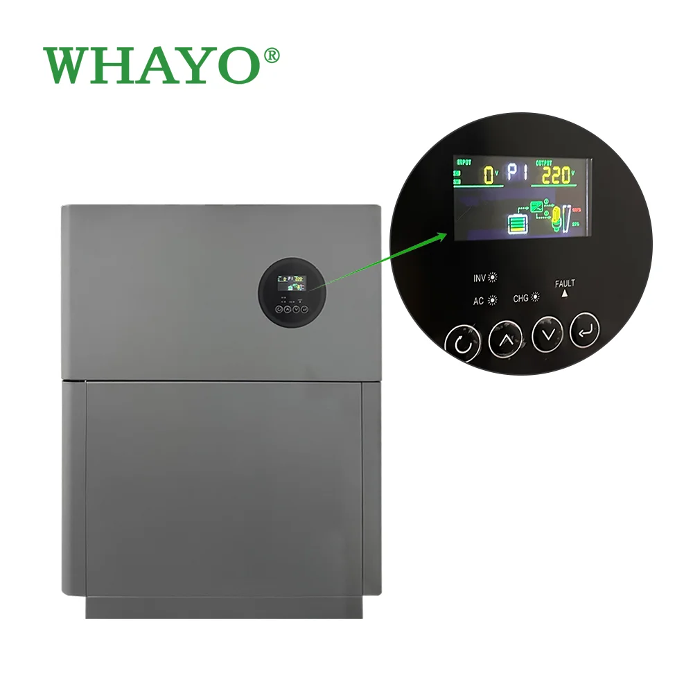Stackable 5kW Off-Grid Solar Energy Storage System with 5kWh/10kWh LiFePO4 Battery - Whayo