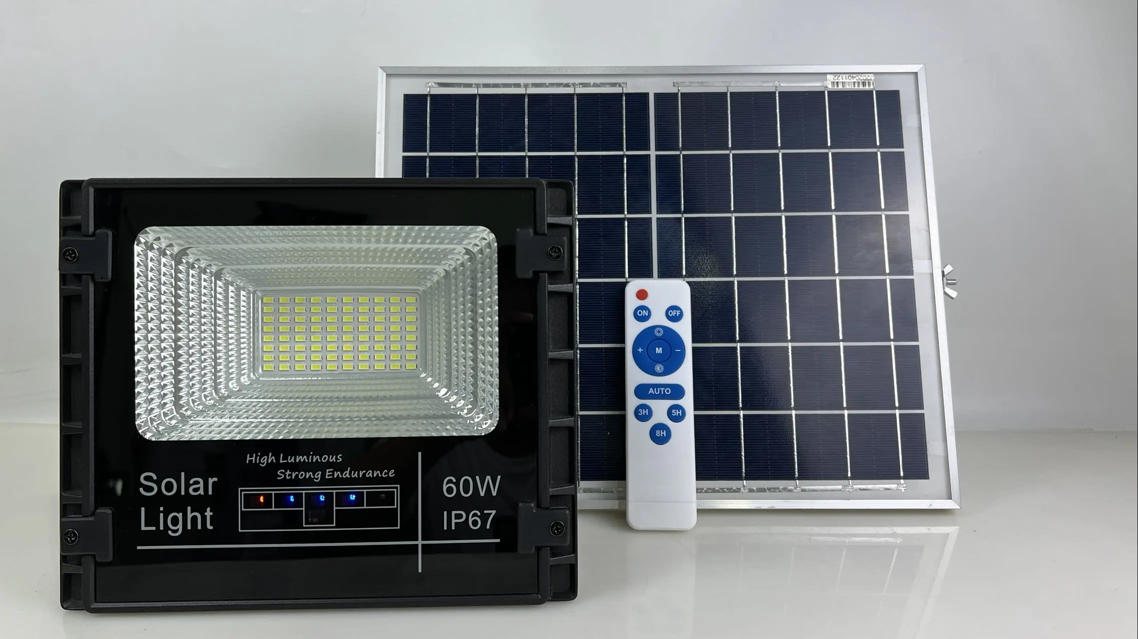 40W-120W Solar LED Projector Lamp with Time & Light Remote Control - Outdoor Lighting - Whayo