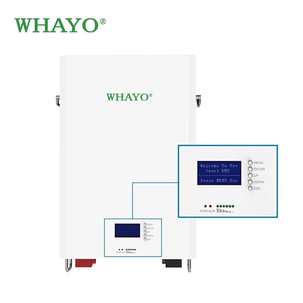 5kW-10kW Wall-Mounted LiFePO4 Battery - 48V/100Ah-200Ah for Residential & Commercial Solar Energy Storage - Whayo