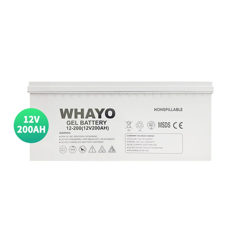 12V 100Ah AGM Gel Lead Acid Battery for UPS and Solar Energy Systems - Whayo