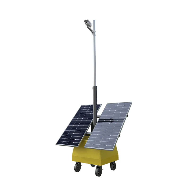 Zemu Mobile Solar Trailer - 3600Wh Battery, 220V Output for Off-Grid Power & Surveillance