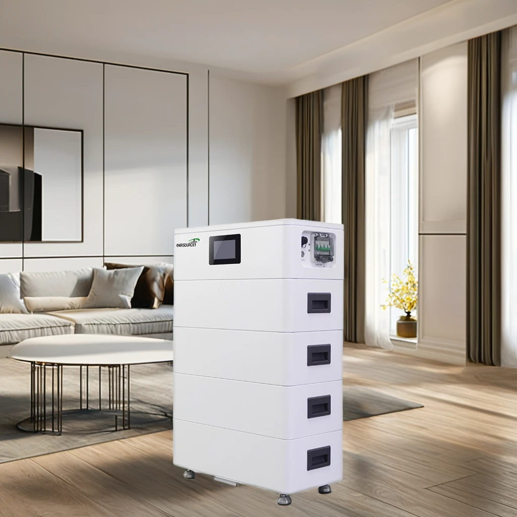Enersource Scalable 102.4V-307V LiFePO4 Battery System 5.32kWh-15.4kWh with MPPT for Homes