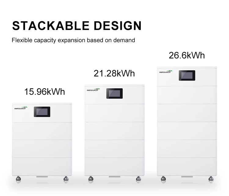 Enersource Scalable 102.4V-307V LiFePO4 Battery System 5.32kWh-15.4kWh with MPPT for Homes