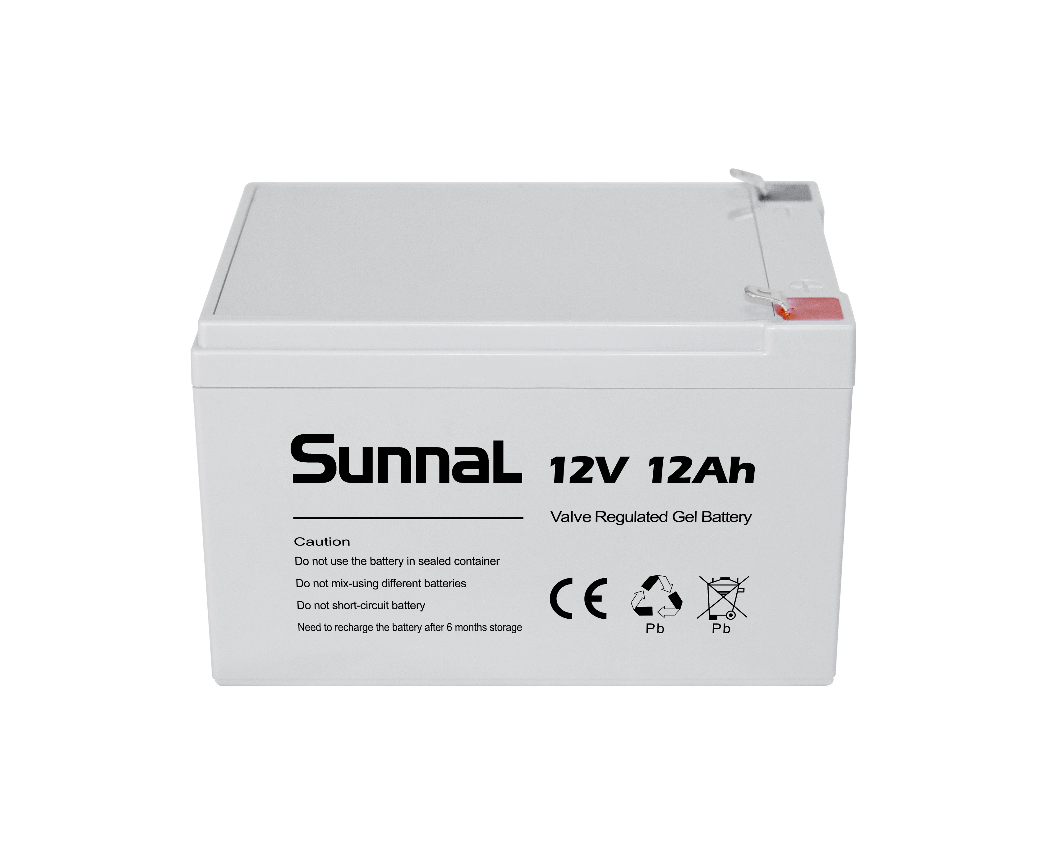 12V Deep Cycle VRLA Lead-Acid Gel Battery | 12Ah-200Ah Energy Storage | SUNNAL