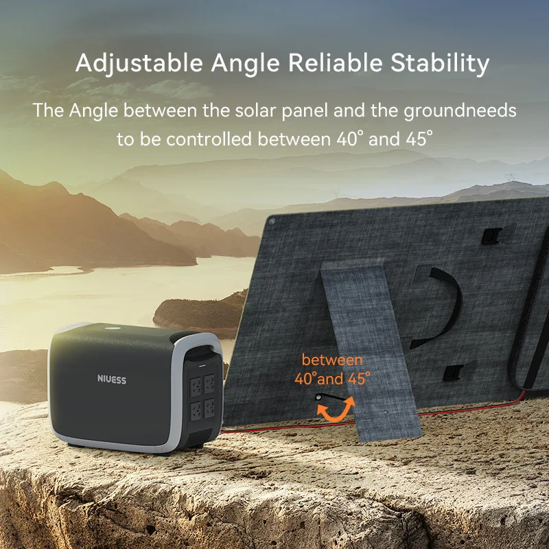 High-Cost-Effective 100W Camping Solar Panel for Portable Power Stations - Niuess