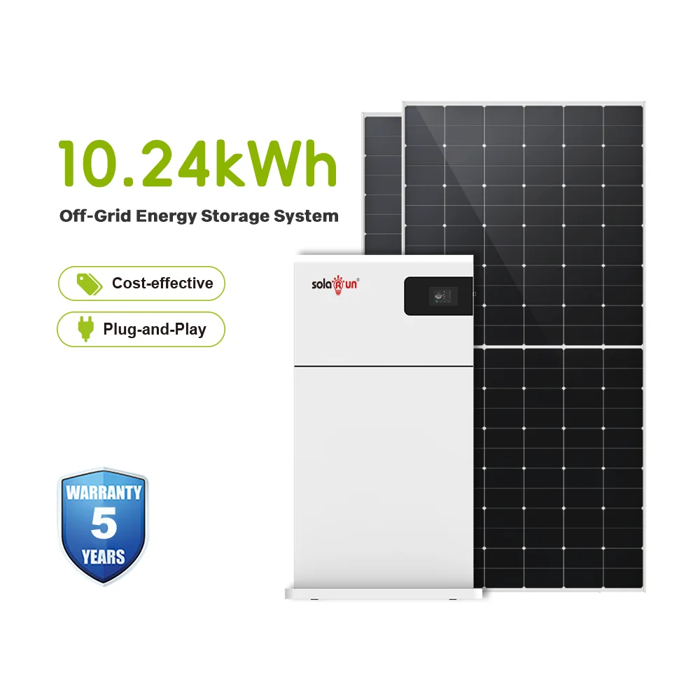 5kW Hybrid Solar Generator with 10.24kWh LiFePO4 Battery - Off-Grid Home Power by Solarun