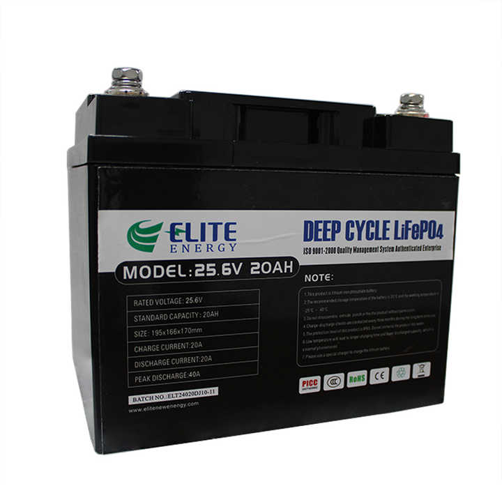 Deep Cycle Rechargeable LiFePO4 Battery 24V 20Ah Long Cycle Life for Solar Energy Storage Systems Elite