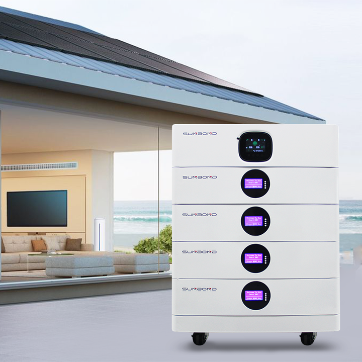 Active Equilibrium High Voltage Racked Solar LiFePO4 Battery 10kW 50kW Complete On Off Grid Energy Storage Power System SUNBOND