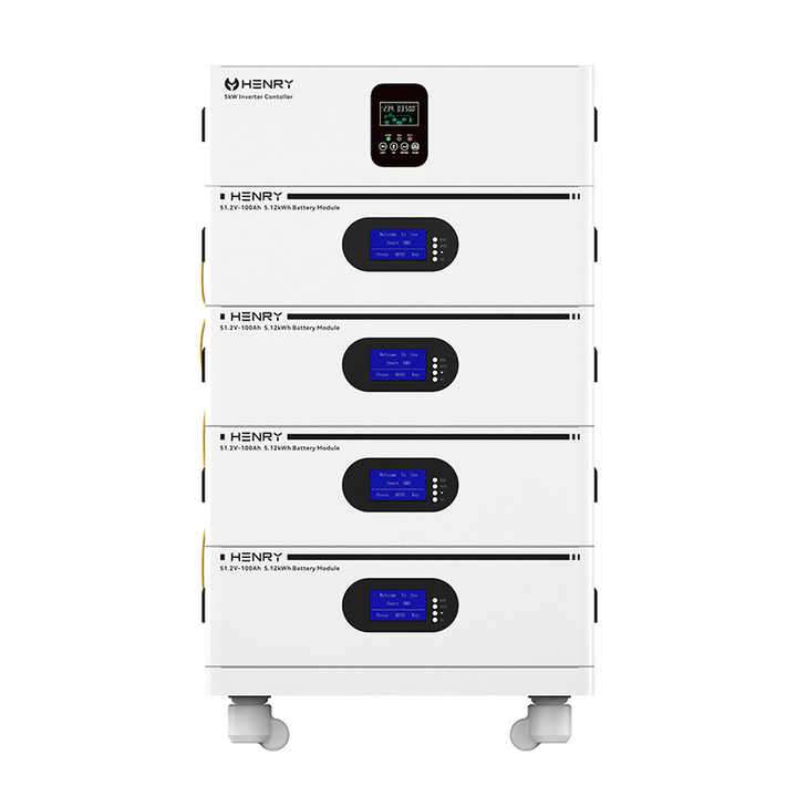 51.2V 400AH 20KWH Residential Energy Storage System Stackable LiFePO4 Battery for Home Solar Power Storage HENRY