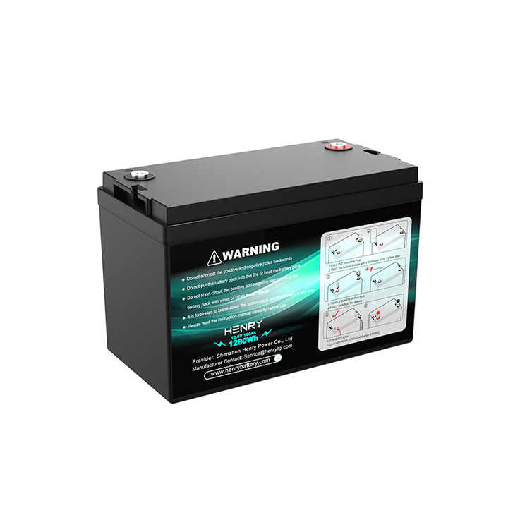 12V 100Ah Lithium Ion Battery Pack with BMS & Bluetooth 3000 Cycles Solar Energy Storage System for Home Appliances Electric Vehicles HENRY