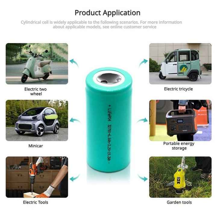 Blivex 32700 3.2V 6000mAh High-Capacity Rechargeable Lithium Iron Phosphate Battery Cell for Solar Energy Storage and Electric Vehicles