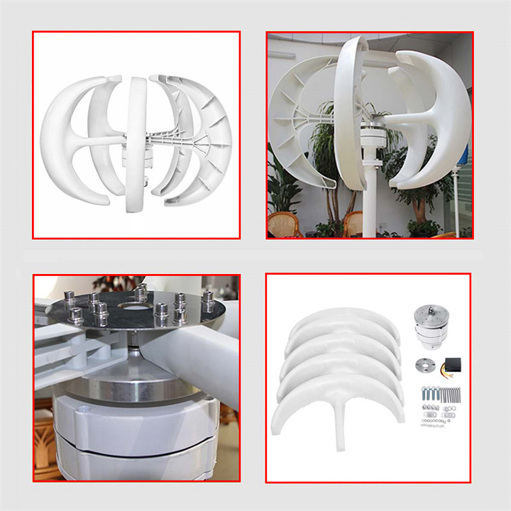 12V Windmill Generator 1kW Off-Grid Vertical Axis Wind Turbine for Home Use with PWM Controller Elege