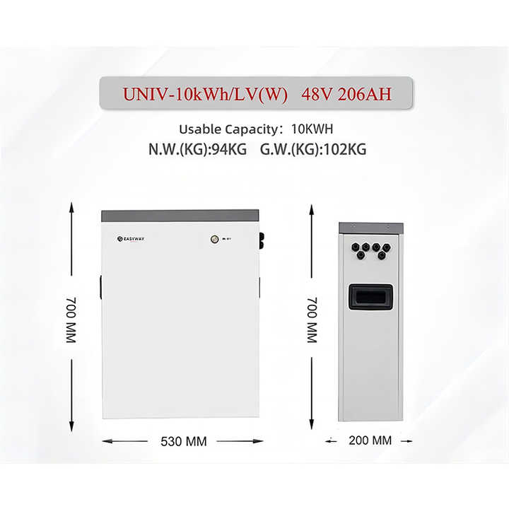 Power Wall 48V Lithium Ion Battery 100ah 200ah 10Kwh for Solar Home Energy Storage System Easyway
