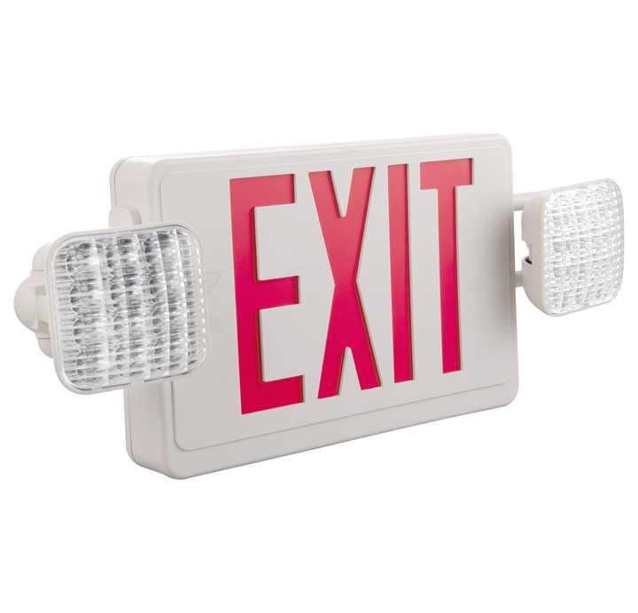 Multifunctional Emergency Light Wall-mounted Two-heads Rechargeable Emergency Exit Sign Light LED Lighting with 3.7V Lithium Battery for Indoor Use FAT