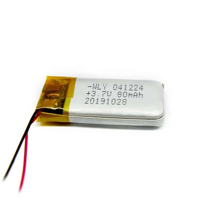 Rechargeable Lithium Polymer Battery 401224 80mAh 3.7V High Energy Density for Toys and Consumer Electronics WLY