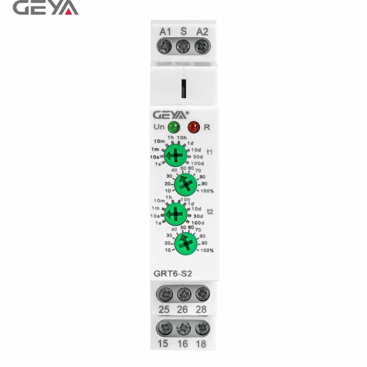 GEYA GRT6-S2 A230 Asymmetric Cycle Timer Relay 50/60Hz Control Module for Renewable Energy Systems DIN Rail Mount