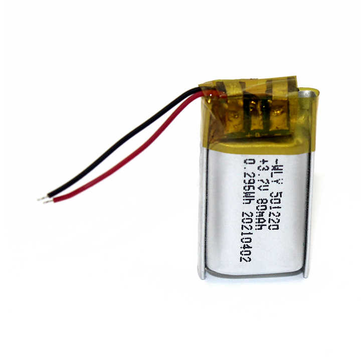 Lithium Polymer Battery 501220 80mAh 3.7V High Quality Rechargeable for Headset and Consumer Electronics WLY
