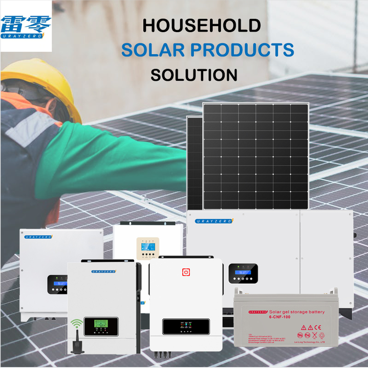 Complete Solar System Off-Grid 3KW-50KW Home Power System with MPPT Controller and Battery Inverter Urayzero Deye Ginlong Growatt