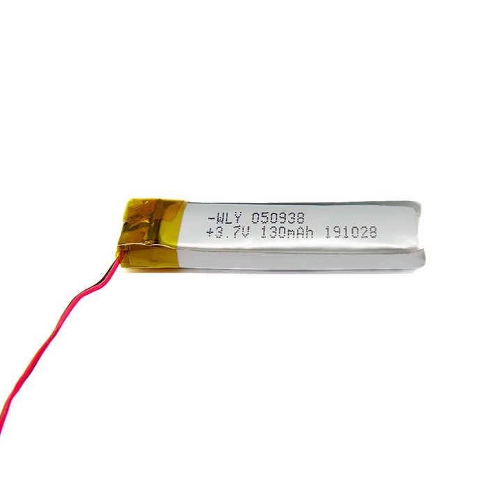 Customized 050938 130mAh 3.7V Lithium Polymer Battery High Quality for Bluetooth Devices WLY