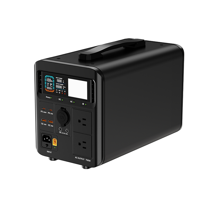 700W Outdoor Camping Travel Mobile Emergency Portable Solar Power Station Bank 3.2V 210000mAh 672Wh Pure Sine Wave Inverter Lithium Iron Phosphate Battery for RV Outdoor Adventure JNGE