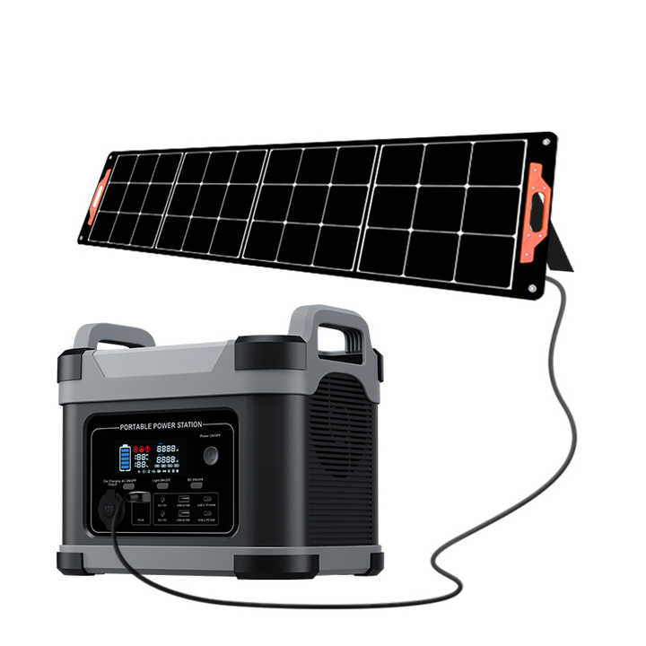 Portable 1000W AC/DC Power Station 1120Wh LiFePO4 Battery Solar Panel Compatible Emergency Power Supply for Home Outdoor Camping Jump Starter BPI