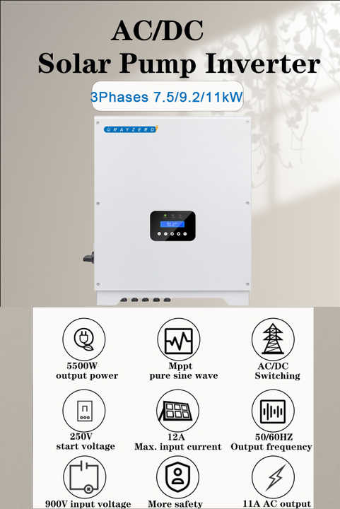 7.5 kW Solar Water Pumping Inverter Off Grid Solar Inverter Solar Power Inverter for Home