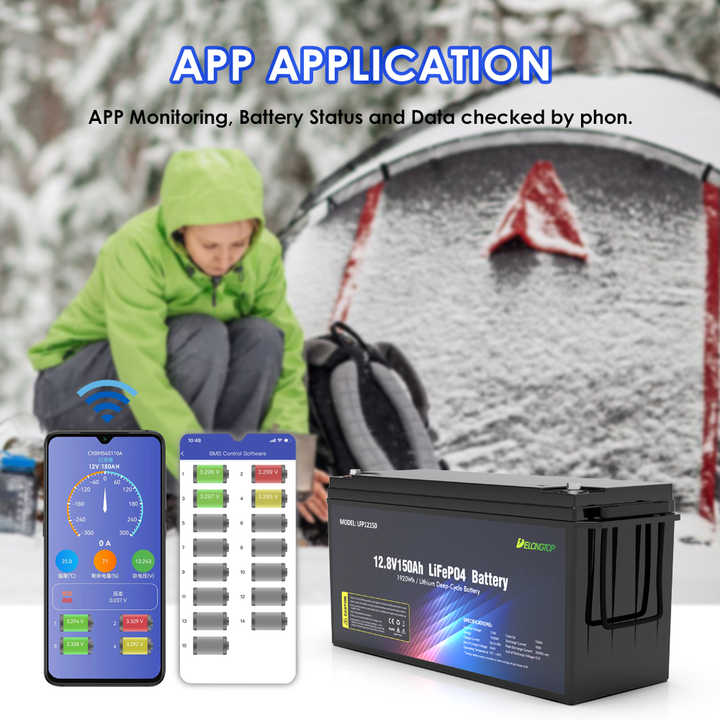 Lithium 12V 150AH 200AH 250AH 300AH 400AH 500AH 600AH 800AH LiFePO4 Battery Pack Long Cycle Life Marine Boat Golf Cart Solar Energy Storage System Delong