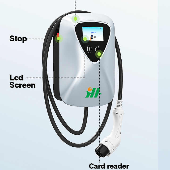 Wall Mount EV Charger 3.5kW 7kW 11kW 22kW 32A EU Type 2 OCPP Charging Station for Electric Vehicles Hongjiali