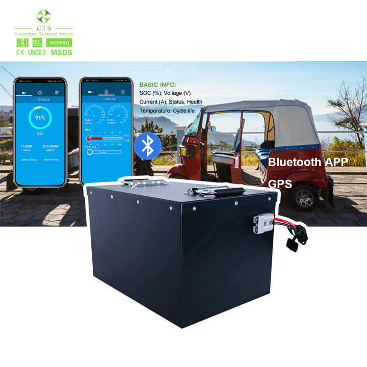 CTS 72V 60V Ebike Battery Lithium Ion 60V 72V 50Ah 100Ah 150Ah Lifepo4 Battery Pack for Three-Wheelers Golf Carts Electric Scooters and Electric Vehicles