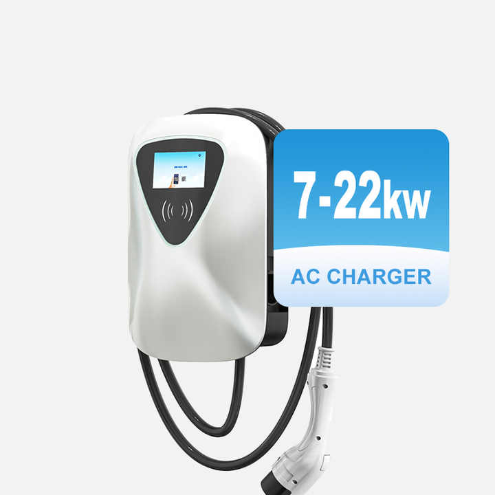 11kW Wall-Mounted AC EV Charger Station Type 2 with Screen Display for Commercial EV Charging hongjiali