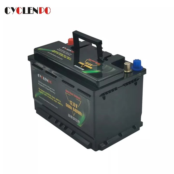 Cyclenpo 12V 50Ah Starting Battery for Car with High Cycle Life Auto Start Battery