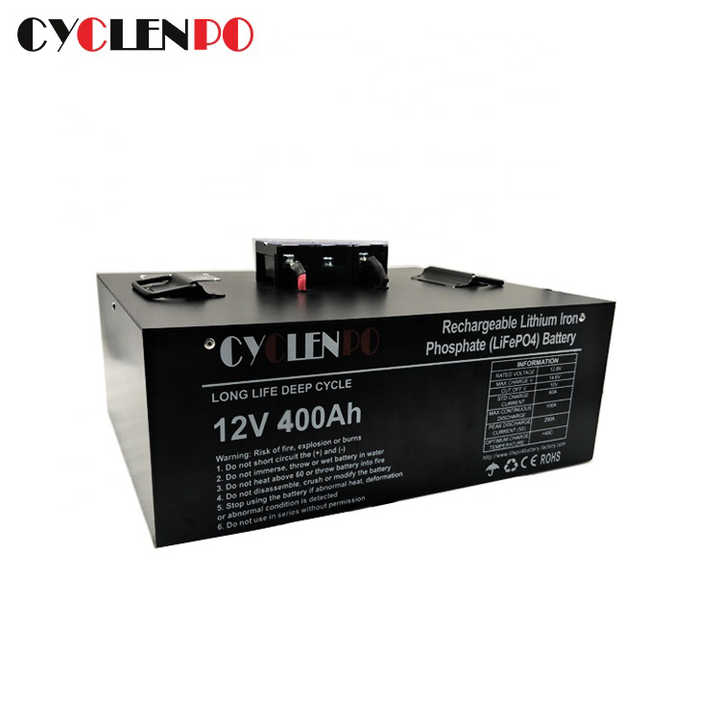 Deep Cycle Lithium LiFePO4 Battery 12V 400Ah Solar Energy Storage System for Renewable Power Solutions Cyclenpo