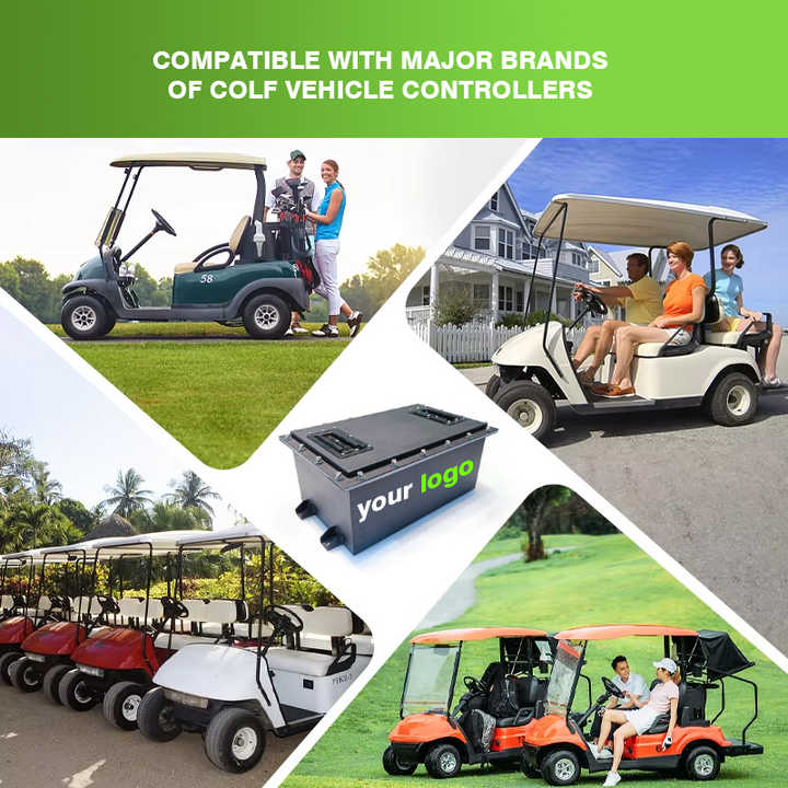 RV Club Cart Battery Packs 48V 51.2V 72V Lifepo4 Golf Cart Batteries 5kWh 10kWh Lithium Ion with 3000 Cycles Long Life for Electric Vehicles CTS Battery