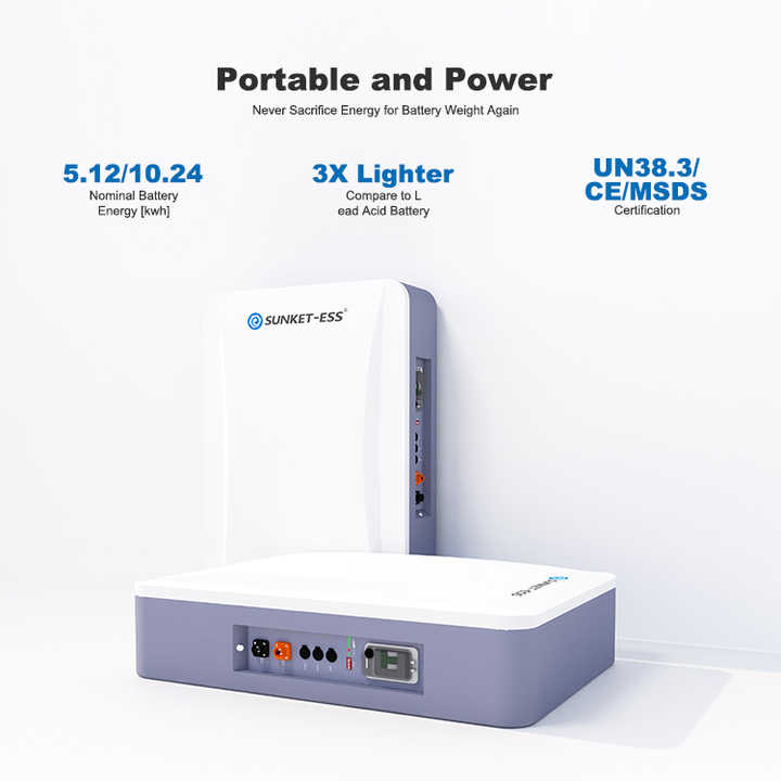 Sunket Smart Energy Storage Battery 10Kwh LiFePO4 Battery with Natural Cooling System for Home Solar Energy Storage