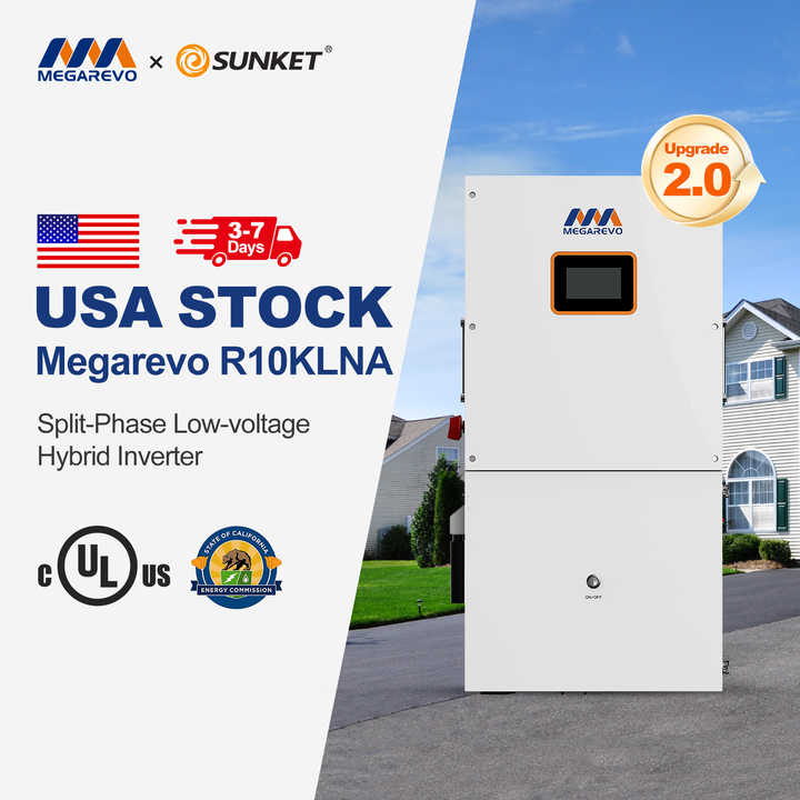 6KW/10KW/8KW/12KW 3-Phase Hybrid Solar Inverter with Power Split for Solar Energy Systems Megarevo