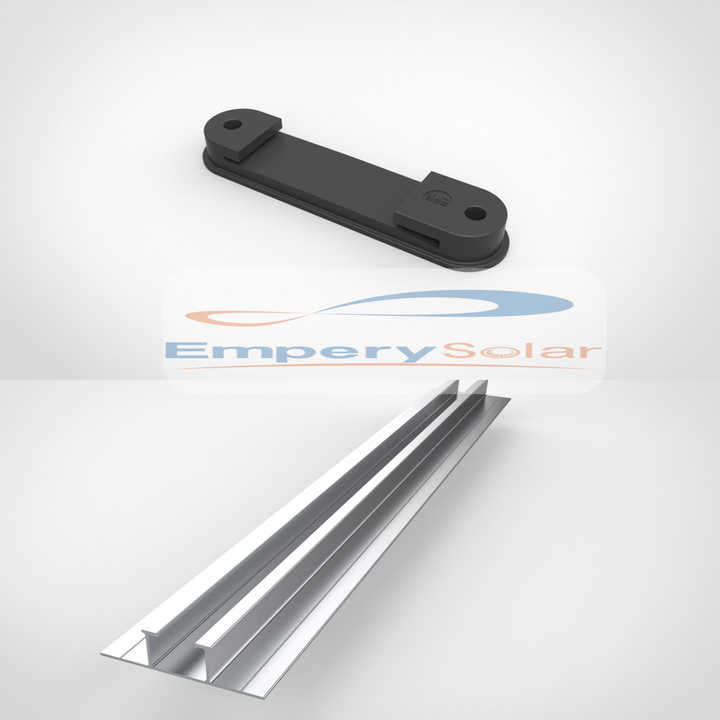 Mini Rail Solar Panel Roof Mounting Zinc-Aluminum-Magnesium Brackets Structures for Metal Roofs Commercial Use EmperySolar
