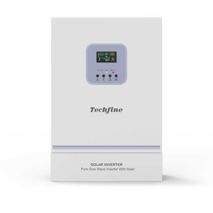 Techfine 5kW 8kW 5kVA 24V 48V Off-Grid Hybrid Solar Inverter for High-Frequency Renewable Energy Systems