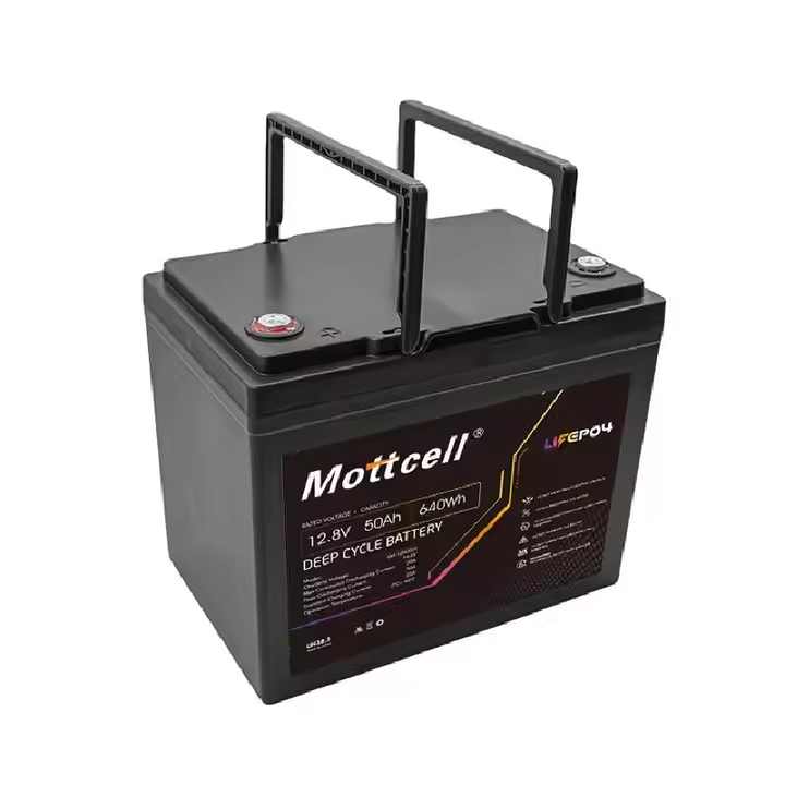 12.8V 100Ah LiFePO4 Battery Cell Deep Cycle Rechargeable for Solar Energy Storage Systems Mottcell