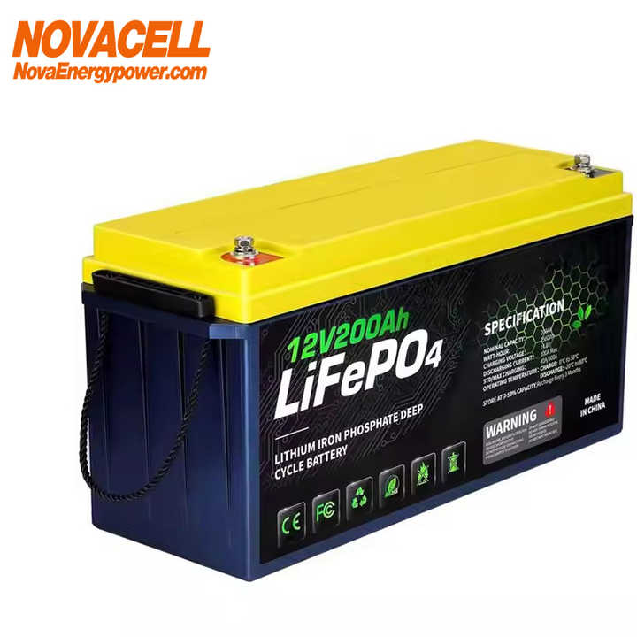 LiFePO4 Battery Pack 12V 200Ah Deep Cycle Rechargeable for Solar Storage Systems Electric Wheelchair NOVA POWER