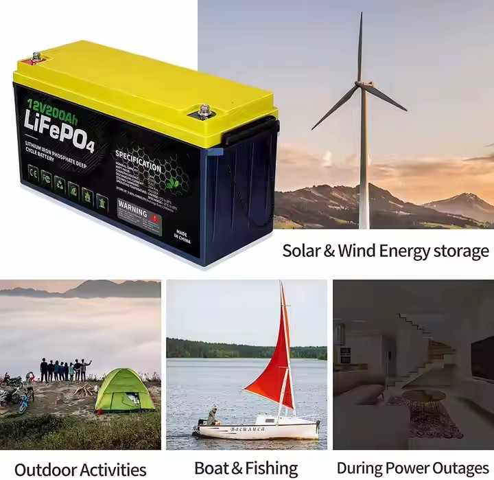 LiFePO4 Battery Pack 12V 200Ah Deep Cycle Rechargeable for Solar Storage Systems Electric Wheelchair NOVA POWER