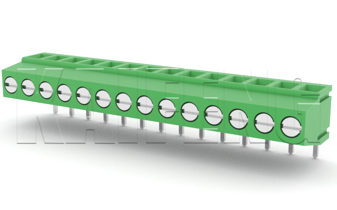PCB Terminal Block KF128R(H:13.9)-5.08mm 300V 10A 20mΩ For Energy Storage Systems